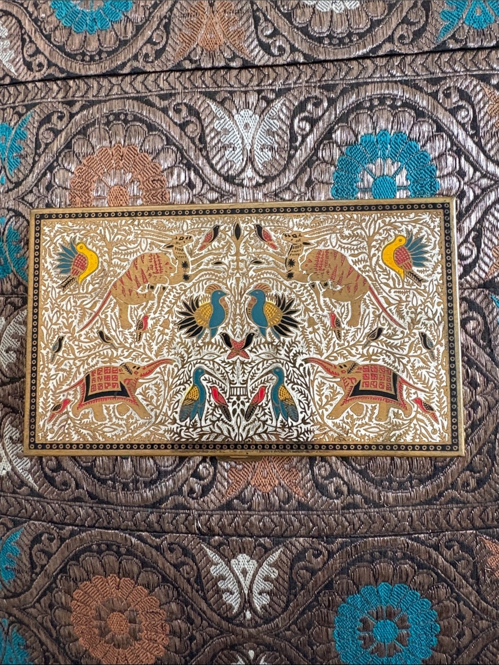 VTG Volupté Cigarette Case, Enamel, animal motifs